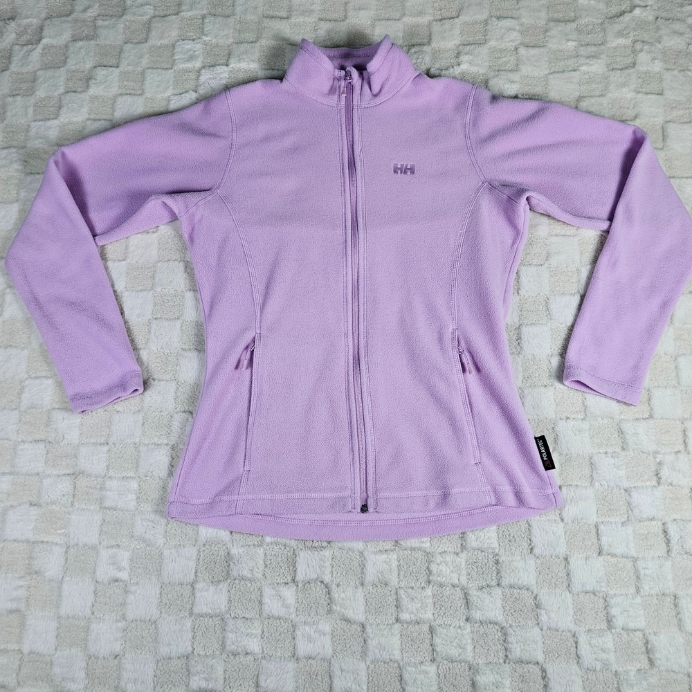 Helly Hansen Polartec Fleece Jacket Womens Large Pink Full Zip Daybreaker